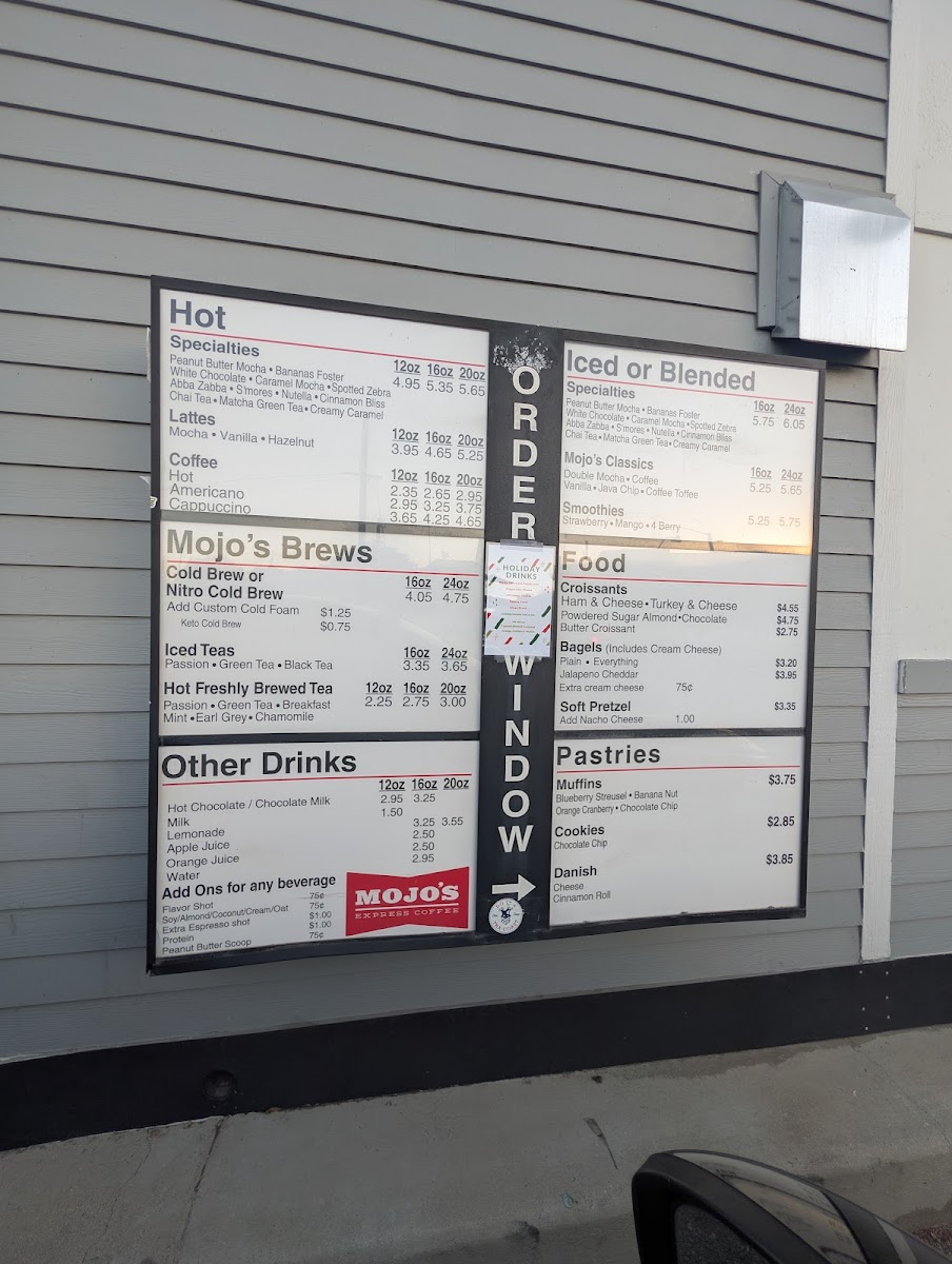 Mojo's Drive Thru Coffee LLC Menu - Image 1